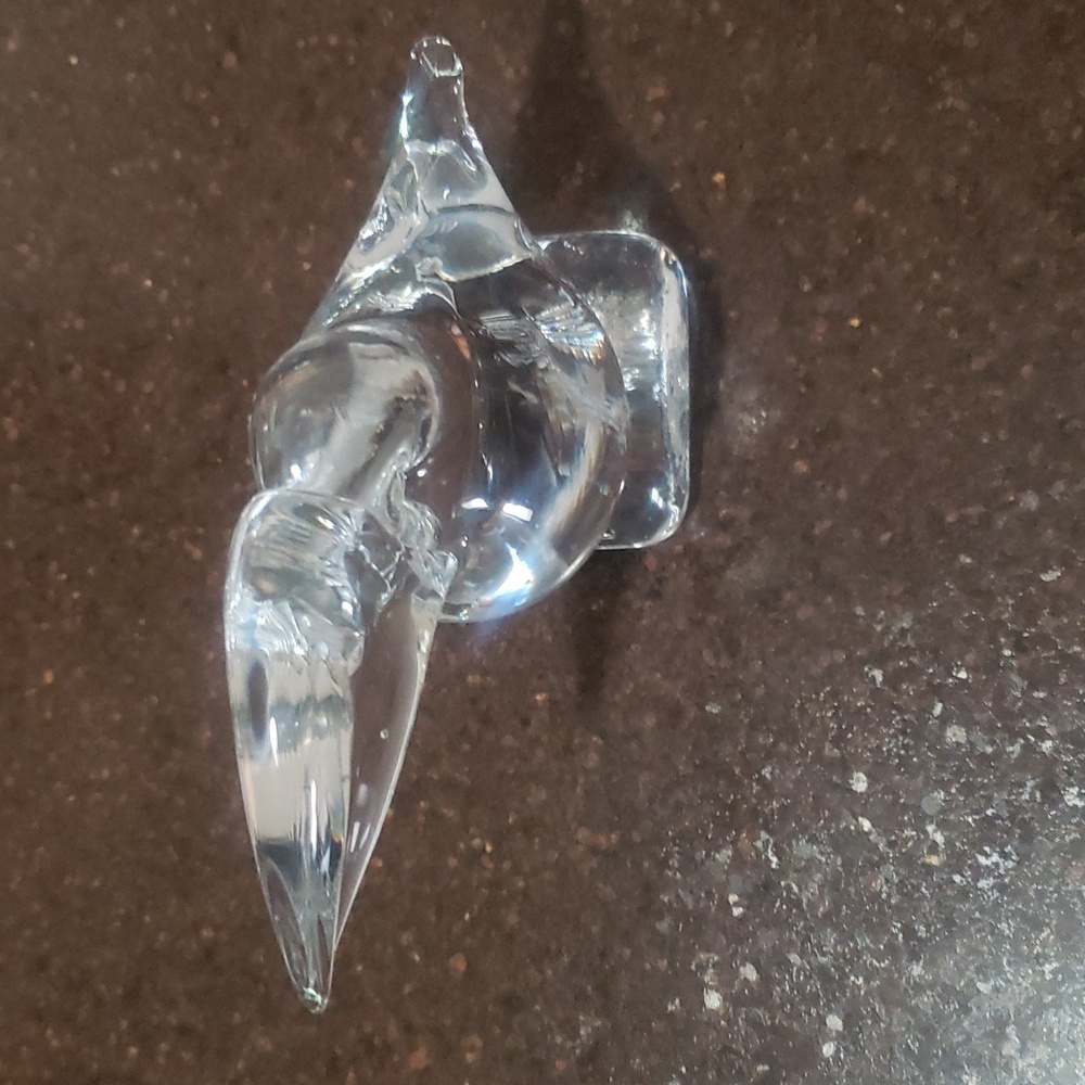 Arte Murano Icet Toucan Bird Sculpture Clear Art Glass Sculpture